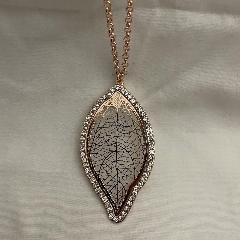 Charming Charlie Long Rose Gold Necklace